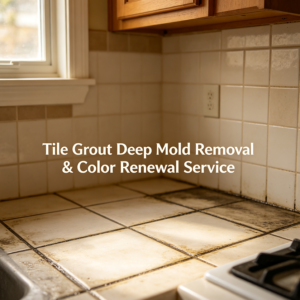 Tile Grout Deep Mold Removal & Color Renewal Service