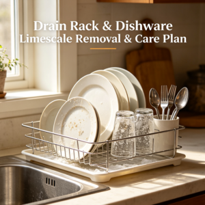Drain Rack & Dishware Limescale Removal & Care Plan