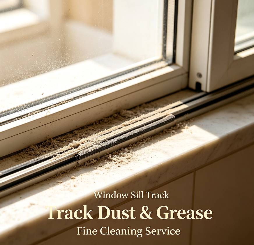 Window Sill Track Dust & Grease Fine Cleaning Service