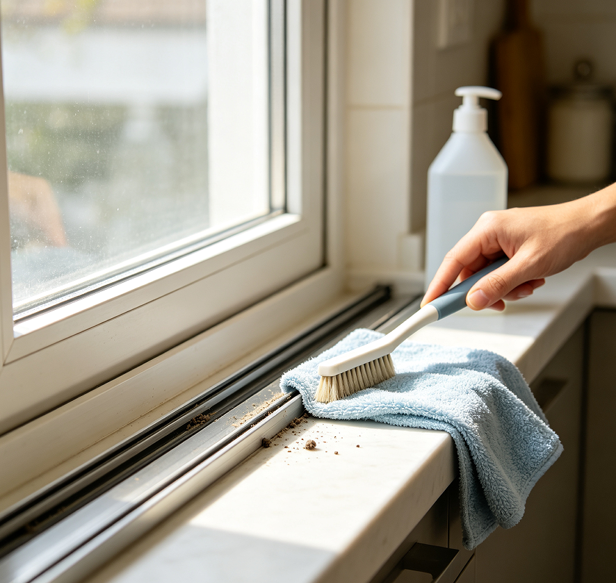 Window Sill Track Dust & Grease Fine Cleaning Service - Image 2