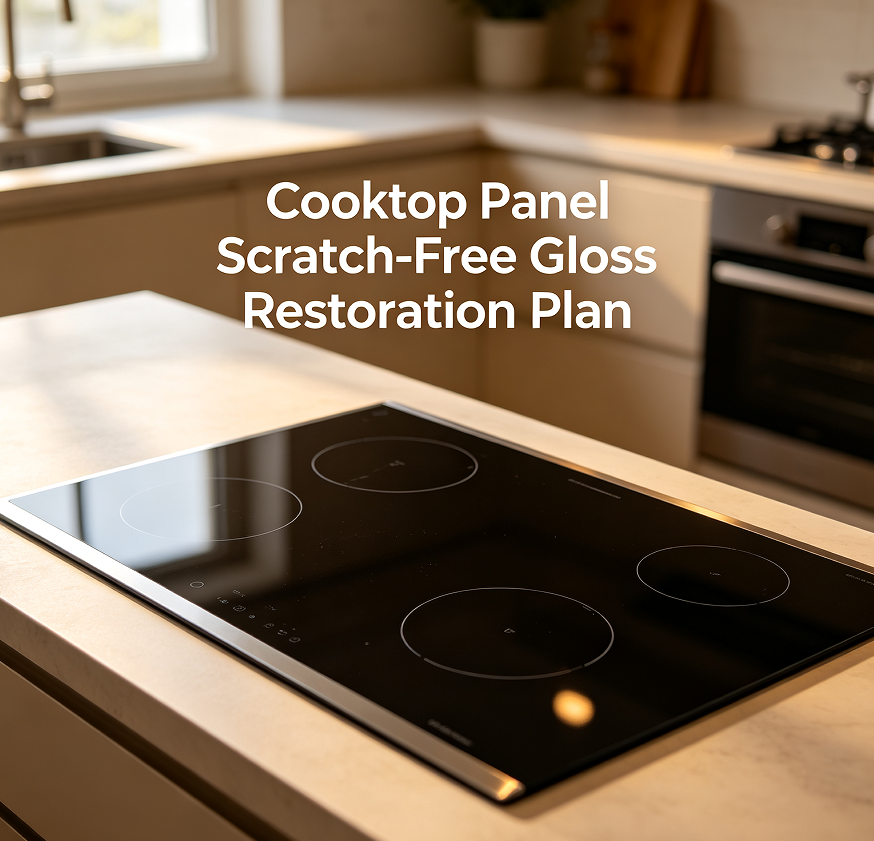Cooktop Panel Scratch-Free Gloss Restoration Plan